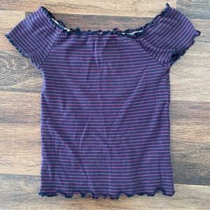 Large Striped Crop Top